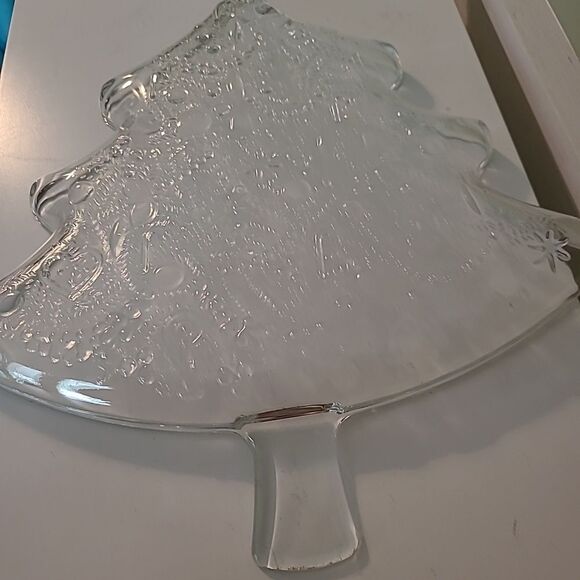 Indiana Glass Christmas Serving Tray #2 - Picture 2 of 9